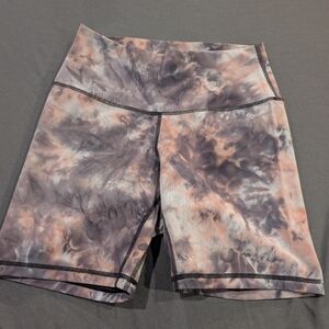 Women's Marble Pattern Bike Shorts YUNOGA L